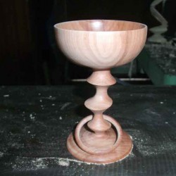 verre en bois tournage excentrique